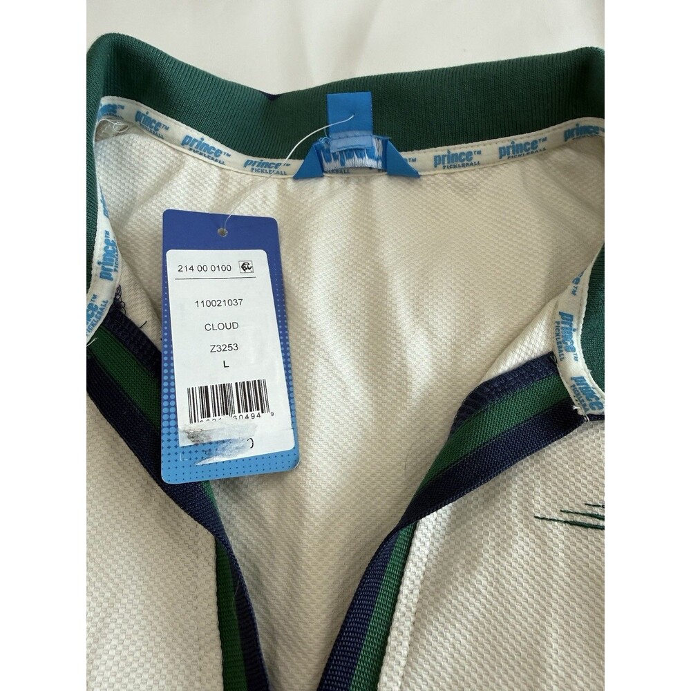 Prince Pickleball Women's Collared Pleated Dress White Green Size L - Picture 4 of 10